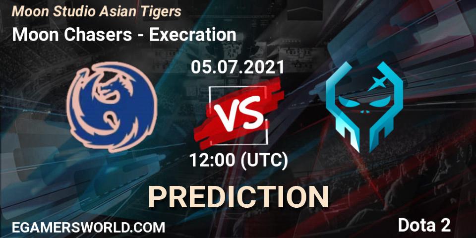 Moon Chasers vs Execration: Match Prediction. 05.07.2021 at 11:43, Dota 2, Moon Studio Asian Tigers