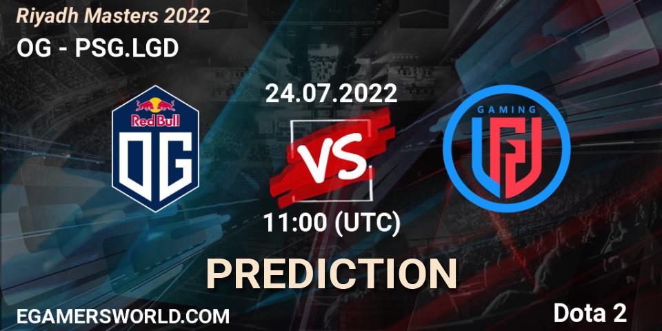 OG vs PSG.LGD: Match Prediction. 24.07.22, Dota 2, Riyadh Masters 2022