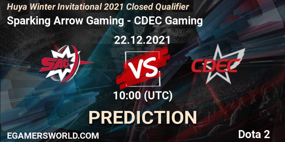 Sparking Arrow Gaming vs CDEC Gaming: Match Prediction. 22.12.21, Dota 2, Huya Winter Invitational 2021 Closed Qualifier