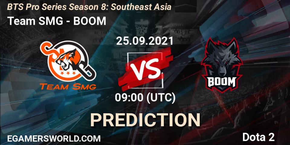 Team SMG vs BOOM: Match Prediction. 25.09.2021 at 09:00, Dota 2, BTS Pro Series Season 8: Southeast Asia