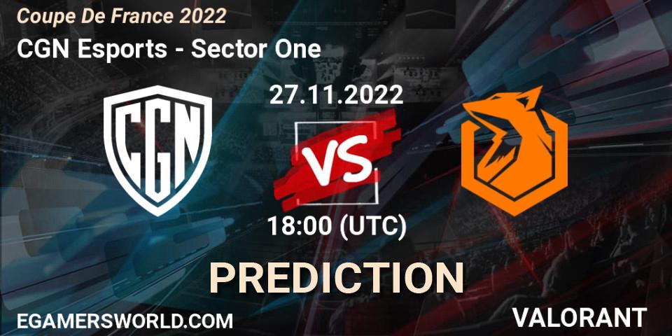 CGN Esports vs Sector One: Match Prediction. 27.11.22, VALORANT, Coupe De France 2022