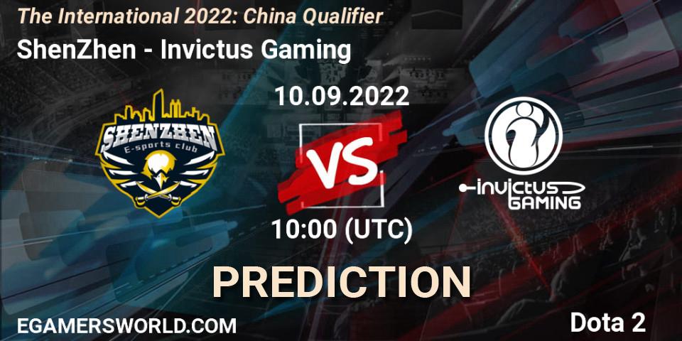 ShenZhen vs Invictus Gaming: Match Prediction. 10.09.22, Dota 2, The International 2022: China Qualifier