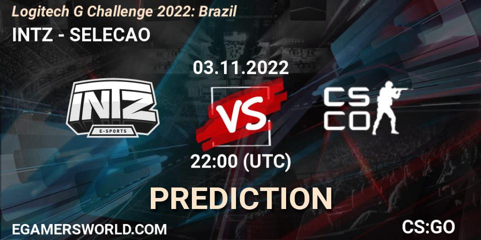 INTZ vs SELECAO: Match Prediction. 03.11.2022 at 22:00, Counter-Strike (CS2), Logitech G Challenge 2022: Brazil