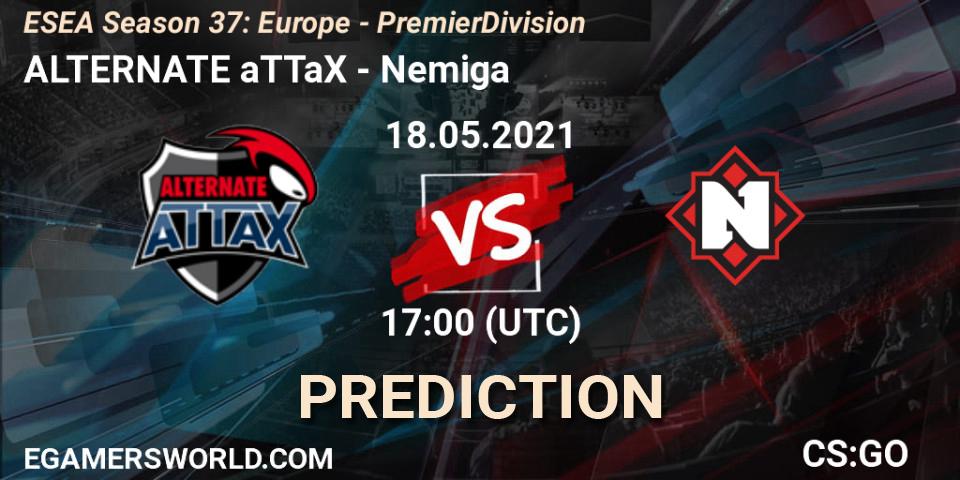 ALTERNATE aTTaX vs Nemiga: Match Prediction. 27.05.2021 at 17:00, Counter-Strike (CS2), ESEA Season 37: Europe - Premier Division