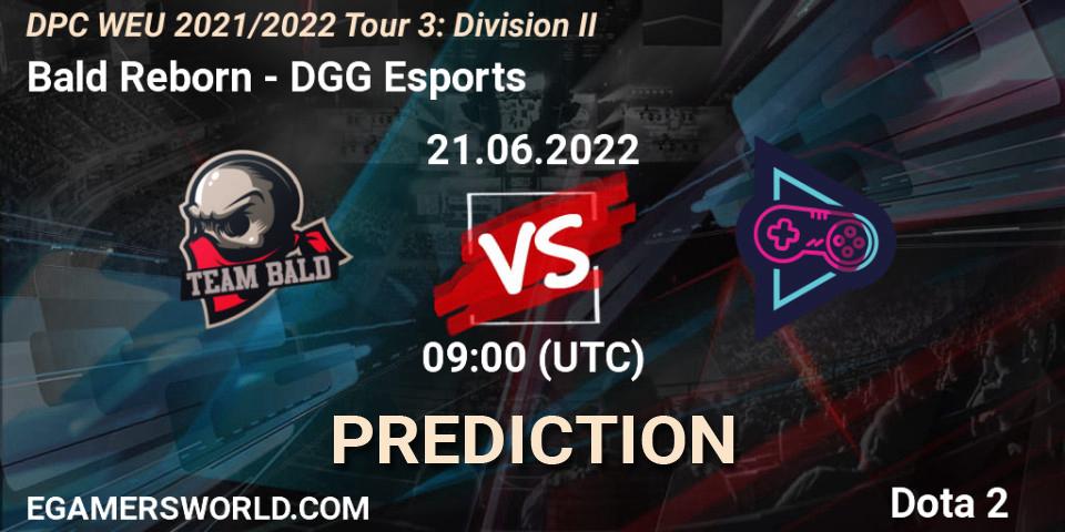 Bald Reborn vs DGG Esports: Match Prediction. 21.06.2022 at 09:55, Dota 2, DPC WEU 2021/2022 Tour 3: Division II