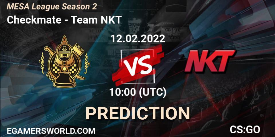Checkmate vs Team NKT: Match Prediction. 31.01.2022 at 07:00, Counter-Strike (CS2), MESA League Season 2