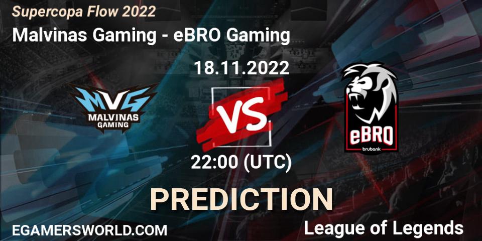 Malvinas Gaming vs eBRO Gaming: Match Prediction. 18.11.22, LoL, Supercopa Flow 2022