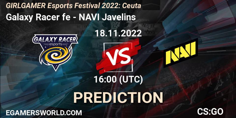 Galaxy Racer fe vs NAVI Javelins: Match Prediction. 18.11.22, CS2 (CS:GO), GIRLGAMER Esports Festival 2022: Ceuta