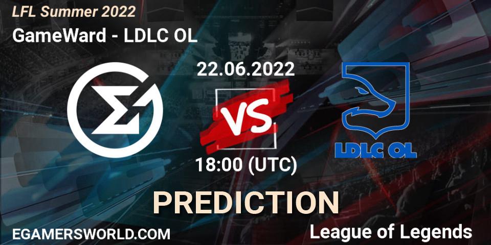 GameWard vs LDLC OL: Match Prediction. 22.06.2022 at 18:00, LoL, LFL Summer 2022