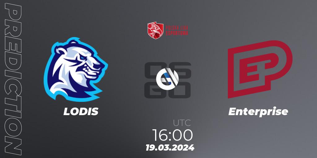 LODIS vs Enterprise: Match Prediction. 19.03.24, CS2 (CS:GO), Polska Liga Esportowa 2024: Split #1