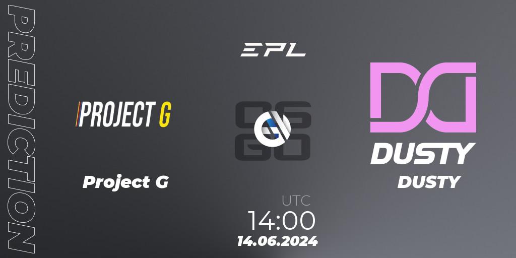 Project G vs DUSTY: Match Prediction. 14.06.2024 at 14:00, Counter-Strike (CS2), European Pro League Season 18: Division 2