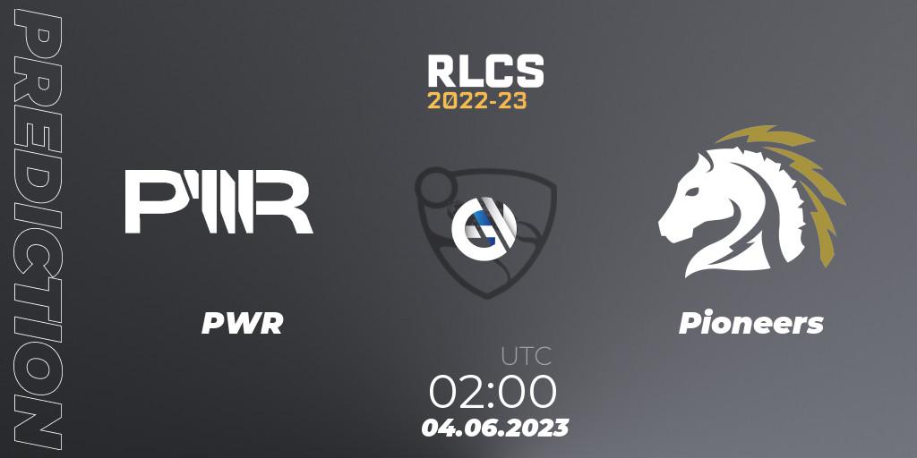 PWR vs Pioneers: Match Prediction. 04.06.2023 at 02:00, Rocket League, RLCS 2022-23 - Spring: Oceania Regional 3 - Spring Invitational