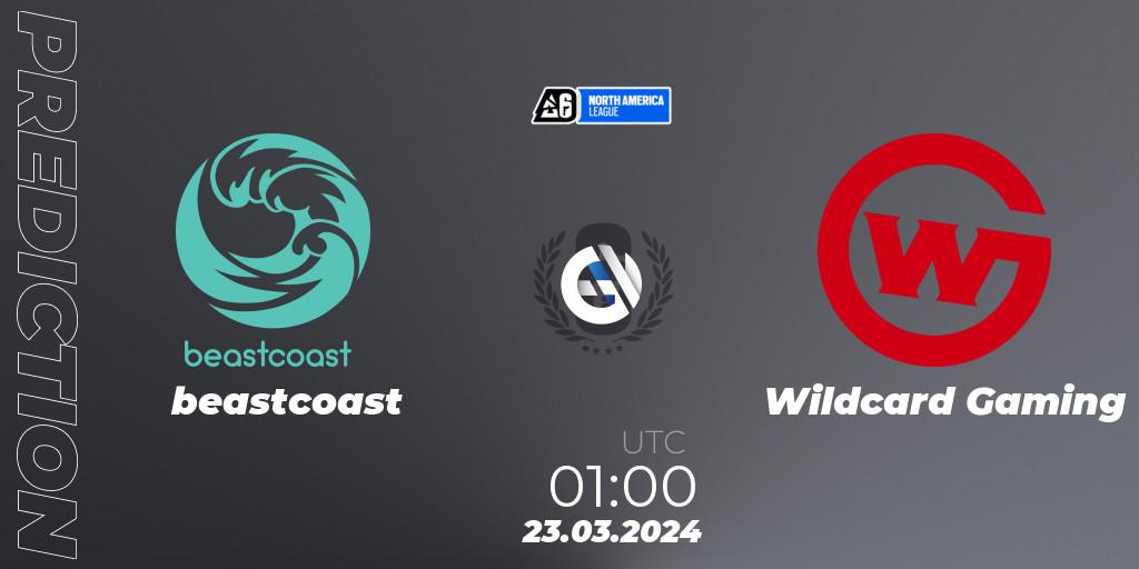 beastcoast vs Wildcard Gaming: Match Prediction. 23.03.2024 at 00:00, Rainbow Six, North America League 2024 - Stage 1