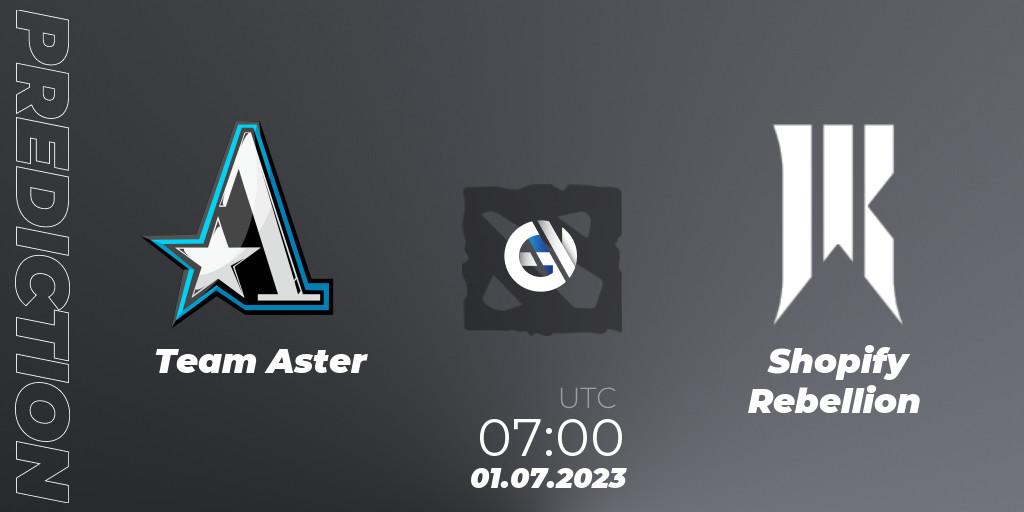 Team Aster vs Shopify Rebellion: Match Prediction. 01.07.23, Dota 2, Bali Major 2023 - Group Stage