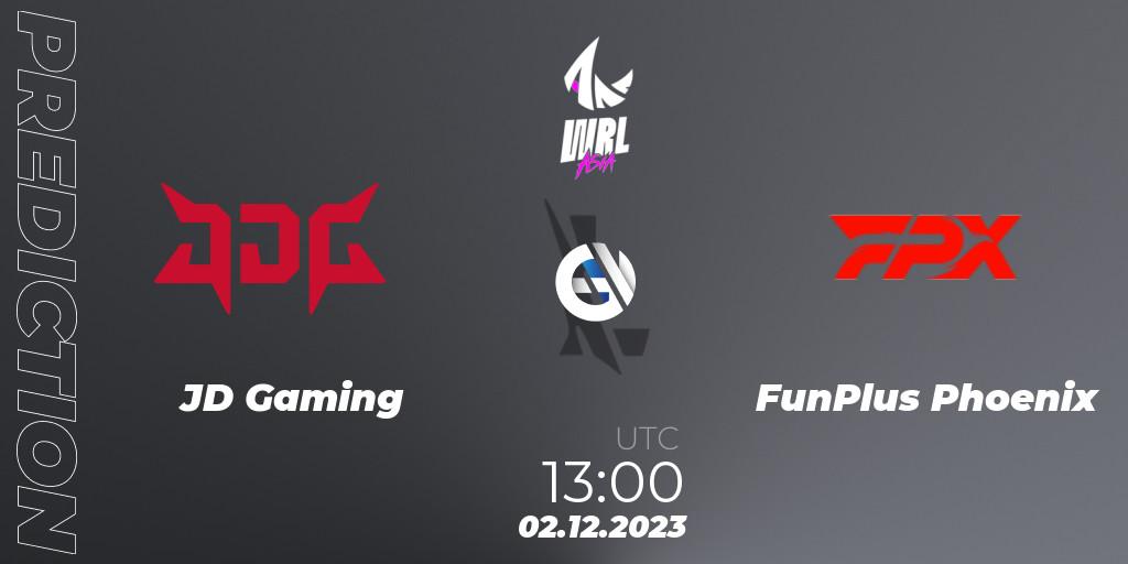 JD Gaming vs FunPlus Phoenix: Match Prediction. 02.12.23, Wild Rift, WRL Asia 2023 - Season 2 - Regular Season