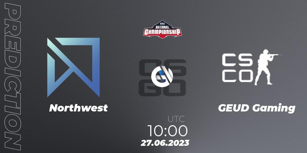 Northwest vs GEUD Gaming: Match Prediction. 27.06.2023 at 10:15, Counter-Strike (CS2), ESN National Championship 2023