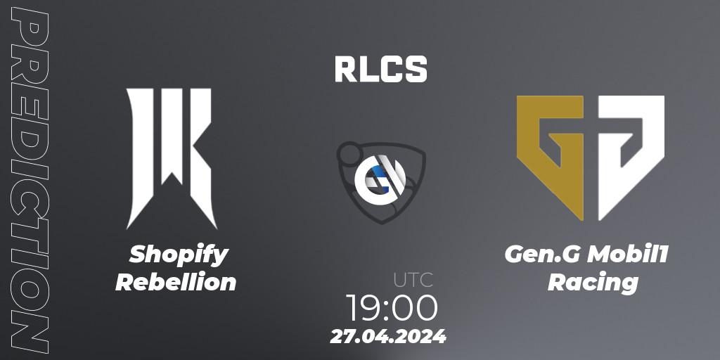 Shopify Rebellion vs Gen.G Mobil1 Racing: Match Prediction. 27.04.2024 at 18:45, Rocket League, RLCS 2024 - Major 2: NA Open Qualifier 4