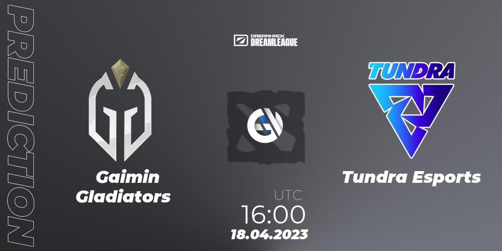 Gaimin Gladiators vs Tundra Esports: Match Prediction. 18.04.23, Dota 2, DreamLeague Season 19 - Group Stage 2