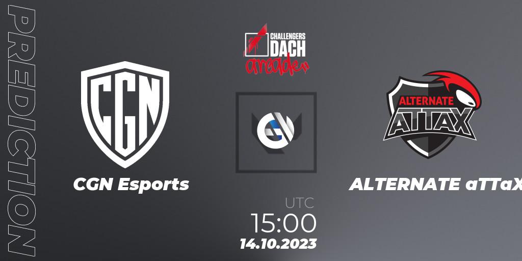 CGN Esports vs ALTERNATE aTTaX: Match Prediction. 14.10.23, VALORANT, VALORANT Challengers 2023 DACH: Arcade