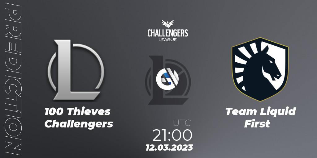 100 Thieves Challengers vs Team Liquid First: Match Prediction. 12.03.23, LoL, NACL 2023 Spring - Playoffs