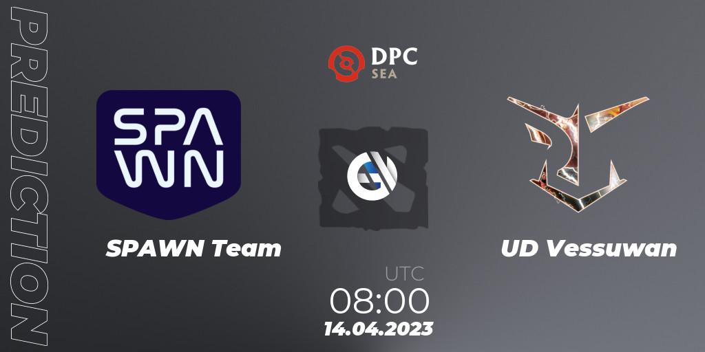 SPAWN Team vs UD Vessuwan: Match Prediction. 14.04.23, Dota 2, DPC 2023 Tour 2: SEA Division II (Lower)