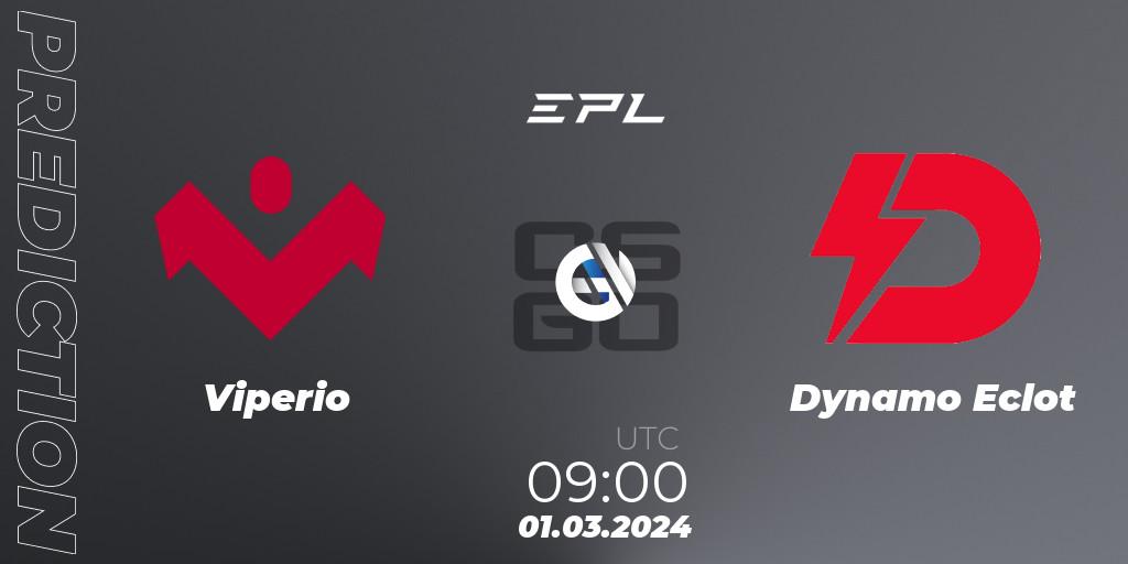 Viperio vs Dynamo Eclot: Match Prediction. 01.03.24, CS2 (CS:GO), European Pro League Season 14