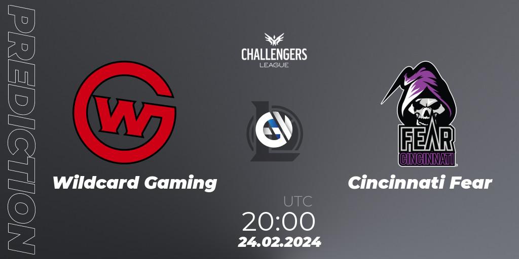Wildcard Gaming vs Cincinnati Fear: Match Prediction. 24.02.24, LoL, NACL 2024 Spring - Group Stage