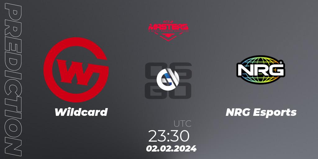 Wildcard vs NRG Esports: Match Prediction. 02.02.2024 at 23:30, Counter-Strike (CS2), ACE North American Masters Spring 2024 - A BLAST Premier Qualifier