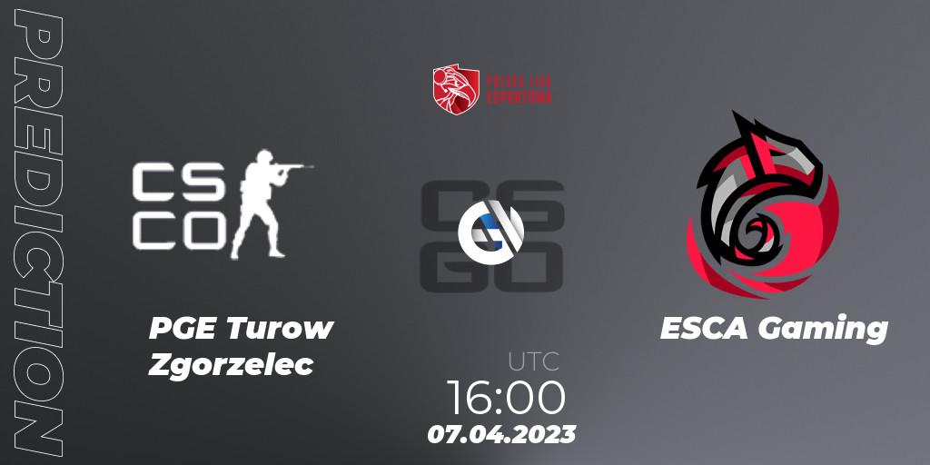 PGE Turow Zgorzelec vs ESCA Gaming: Match Prediction. 07.04.2023 at 16:00, Counter-Strike (CS2), Polska Liga Esportowa 2023: Split #1