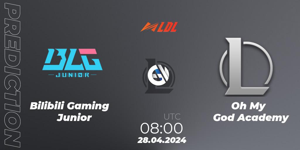 Bilibili Gaming Junior vs Oh My God Academy: Match Prediction. 28.04.2024 at 08:00, LoL, LDL 2024 - Stage 2