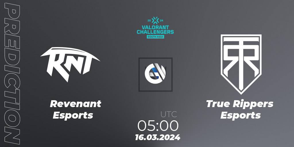 Revenant Esports vs True Rippers Esports: Match Prediction. 16.03.24, VALORANT, VALORANT Challengers 2024: South Asia Split 1 - Cup 1