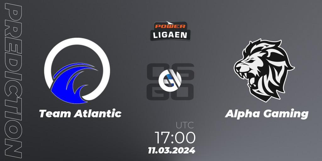Team Atlantic vs Alpha Gaming: Match Prediction. 11.03.24, CS2 (CS:GO), Dust2.dk Ligaen Season 25