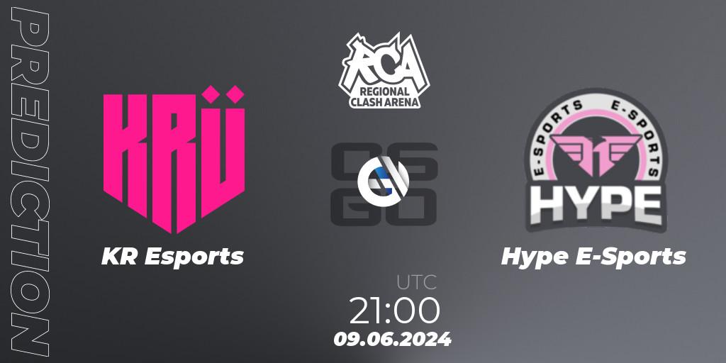 KRÜ Esports vs Hype E-Sports: Match Prediction. 09.06.2024 at 21:00, Counter-Strike (CS2), Regional Clash Arena South America