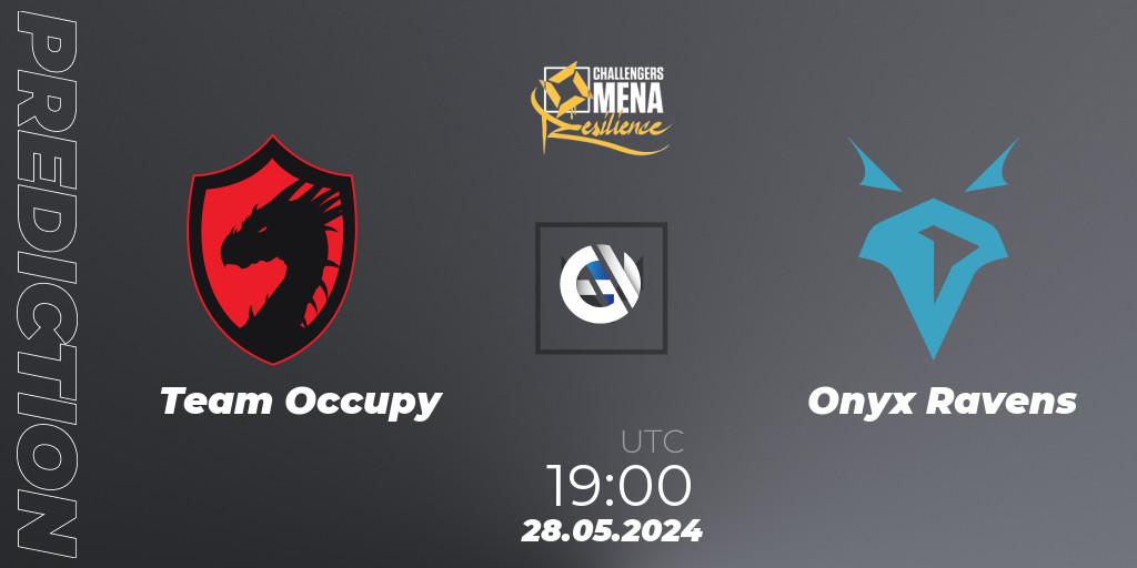 Team Occupy vs Onyx Ravens: Match Prediction. 28.05.2024 at 19:00, VALORANT, VALORANT Challengers 2024 MENA: Resilience Split 2 - Levant and North Africa