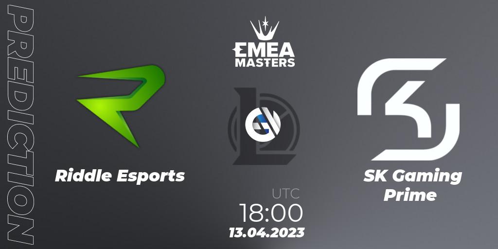 Riddle Esports vs SK Gaming Prime: Match Prediction. 13.04.23, LoL, EMEA Masters Spring 2023 - Group Stage