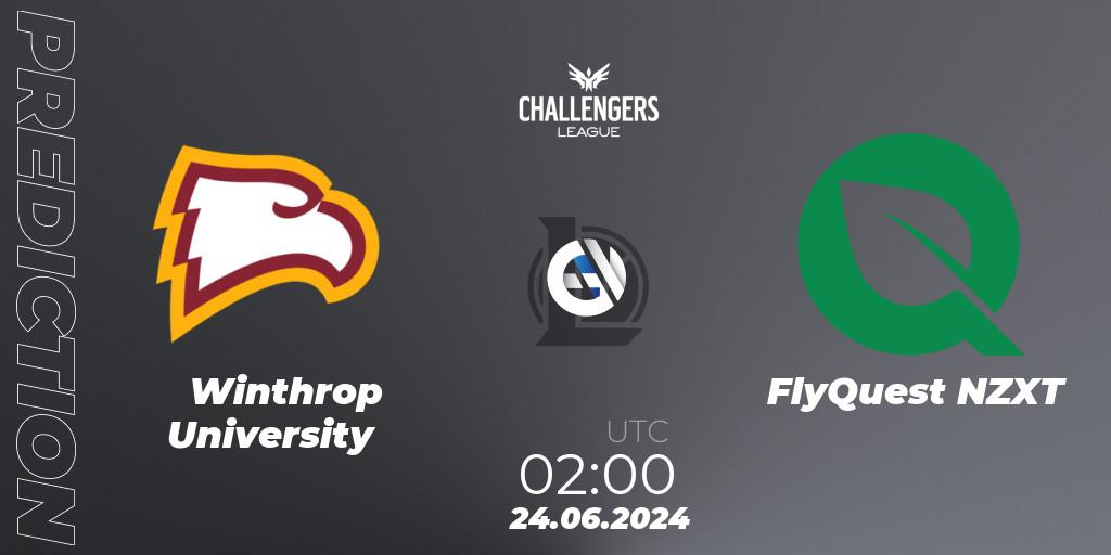 Winthrop University vs FlyQuest NZXT: Match Prediction. 24.06.2024 at 02:00, LoL, NACL Summer 2024 - Group Stage