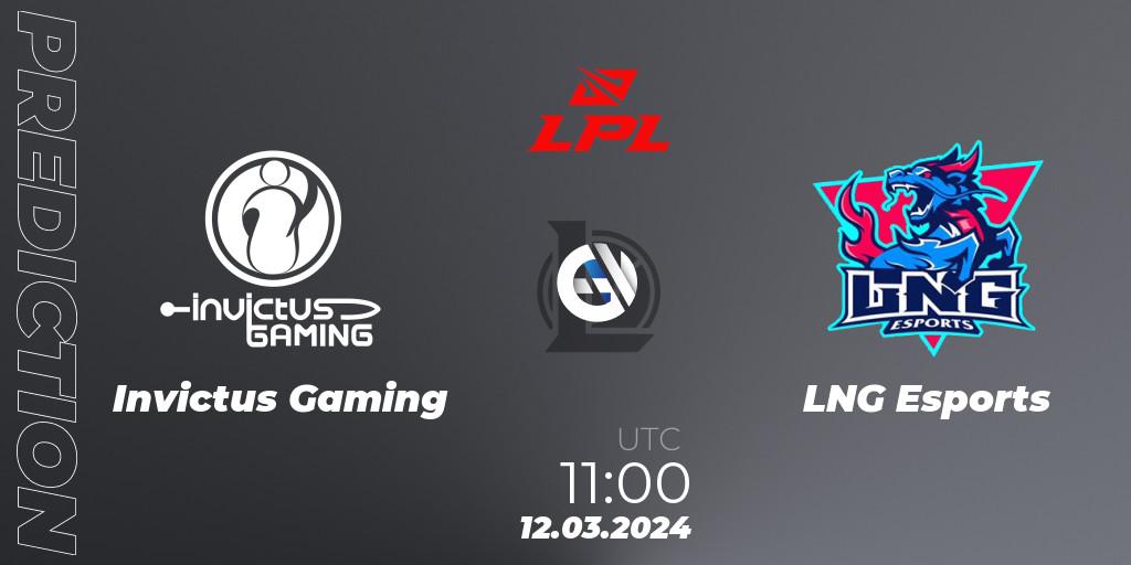 Invictus Gaming vs LNG Esports: Match Prediction. 12.03.24, LoL, LPL Spring 2024 - Group Stage