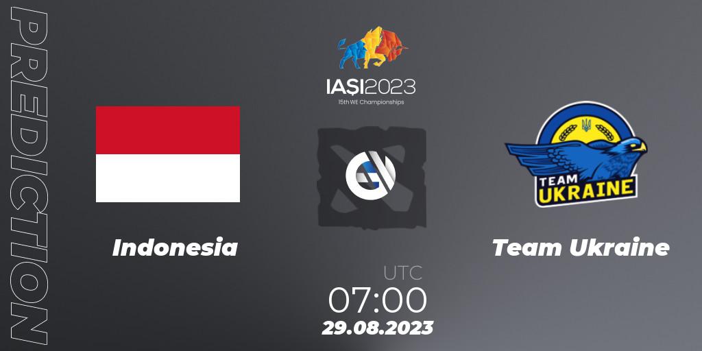 Indonesia vs Team Ukraine: Match Prediction. 29.08.23, Dota 2, IESF World Championship 2023