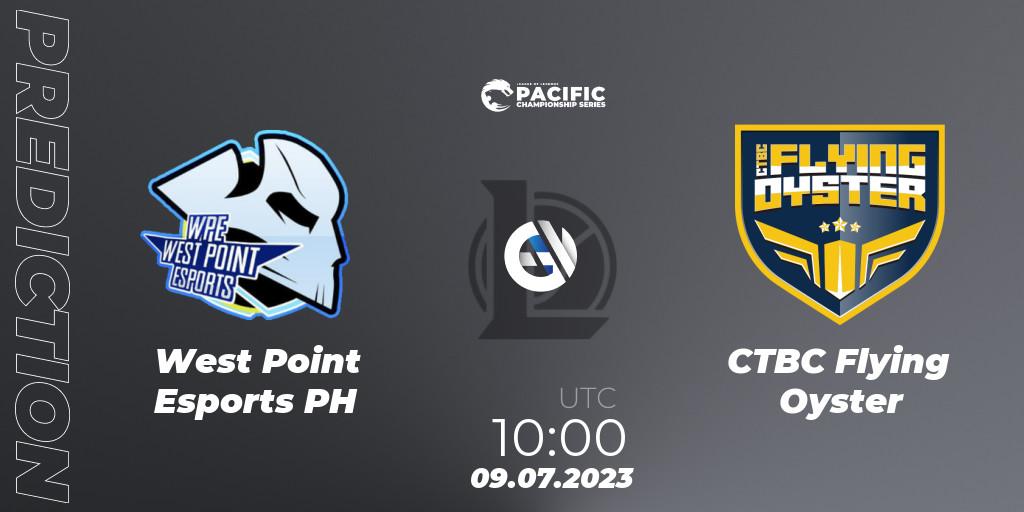 West Point Esports PH vs CTBC Flying Oyster: Match Prediction. 09.07.2023 at 10:00, LoL, PACIFIC Championship series Group Stage