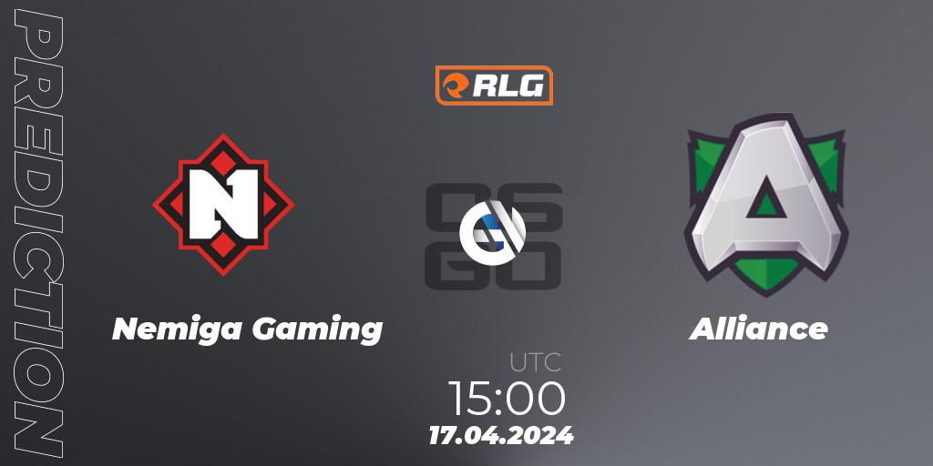 Nemiga Gaming vs Alliance: Match Prediction. 17.04.24, CS2 (CS:GO), RES European Series #2