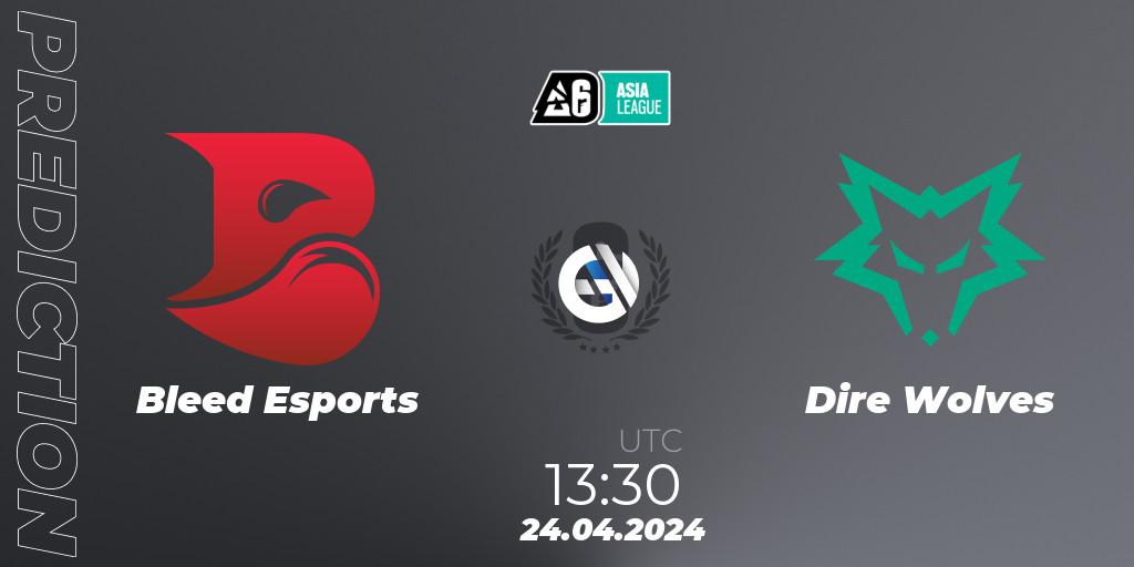 Bleed Esports vs Dire Wolves: Match Prediction. 24.04.2024 at 13:30, Rainbow Six, Asia League 2024 - Stage 1