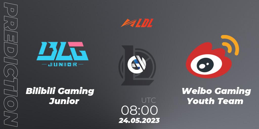 Bilibili Gaming Junior vs Weibo Gaming Youth Team: Match Prediction. 24.05.2023 at 08:00, LoL, LDL 2023 - Regular Season - Stage 2