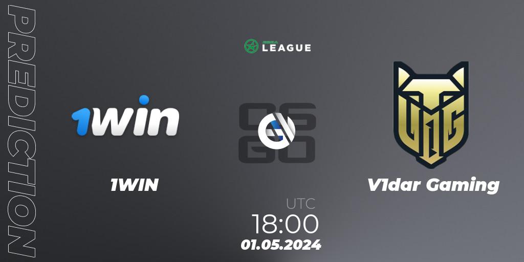 1WIN vs V1dar Gaming: Match Prediction. 01.05.2024 at 18:30, Counter-Strike (CS2), ESEA Season 49: Advanced Division - Europe