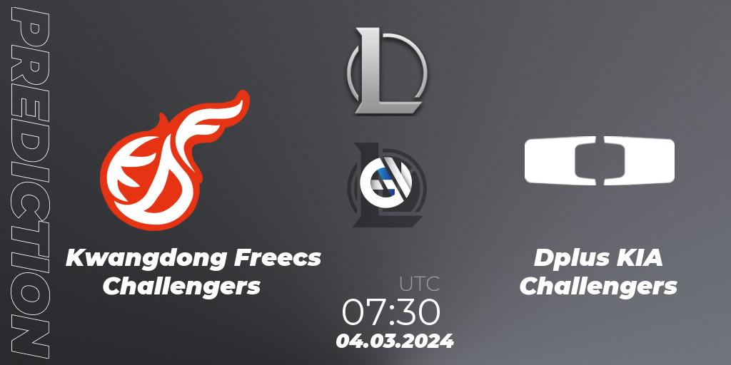 Kwangdong Freecs Challengers vs Dplus KIA Challengers: Match Prediction. 04.03.24, LoL, LCK Challengers League 2024 Spring - Group Stage