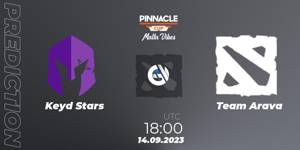 Keyd Stars vs Team Arava: Match Prediction. 14.09.23, Dota 2, Pinnacle Cup: Malta Vibes #3
