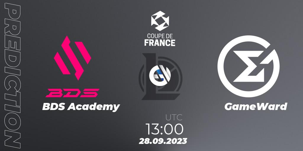 BDS Academy vs GameWard: Match Prediction. 28.09.23, LoL, Coupe de France 2023