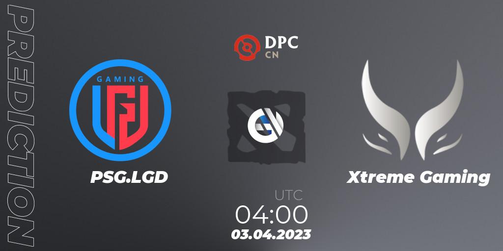 PSG.LGD vs Xtreme Gaming: Match Prediction. 03.04.23, Dota 2, DPC 2023 Tour 2: China Division I (Upper)