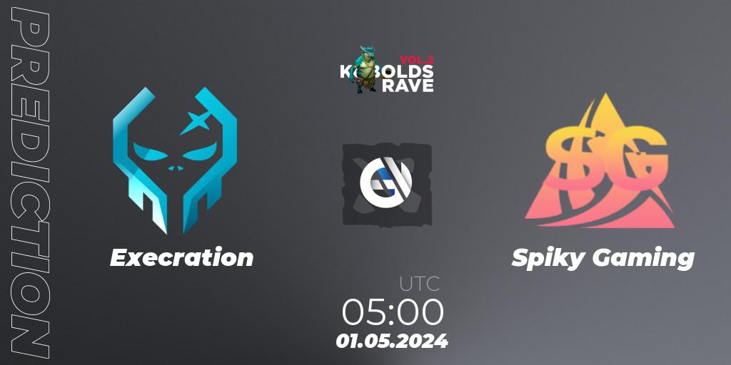 Execration vs Spiky Gaming: Match Prediction. 01.05.2024 at 05:00, Dota 2, Cringe Station Kobolds Rave 2
