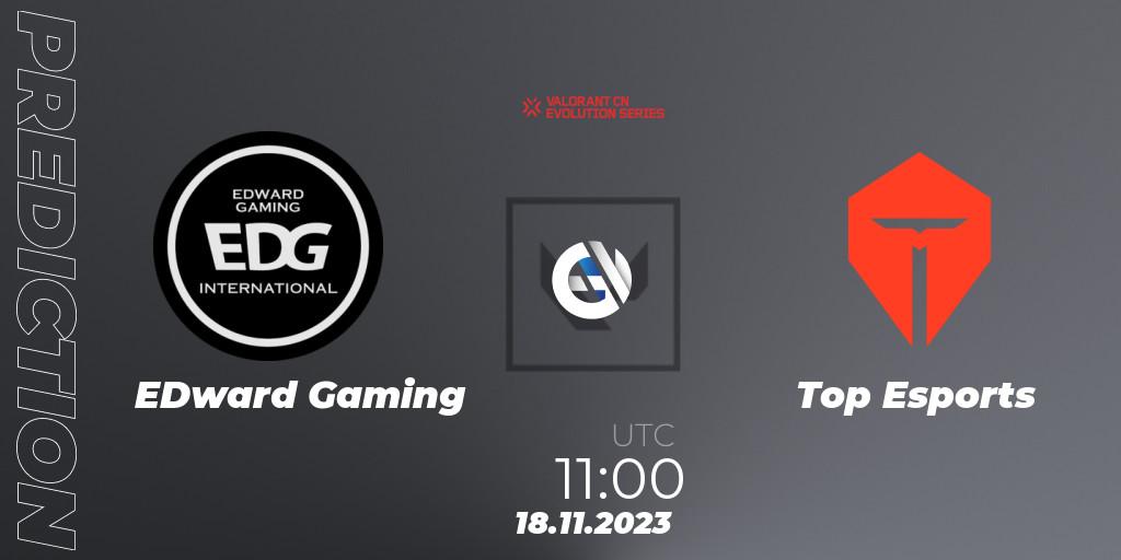 EDward Gaming vs Top Esports: Match Prediction. 18.11.2023 at 12:30, VALORANT, VALORANT China Evolution Series Act 3: Heritability