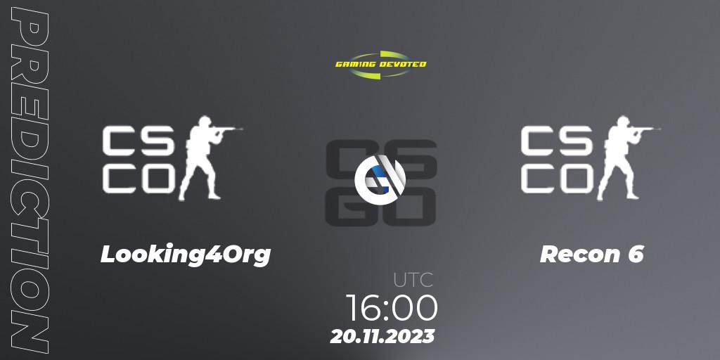 Looking4Org vs Recon 6: Match Prediction. 20.11.23, CS2 (CS:GO), Gaming Devoted Become The Best